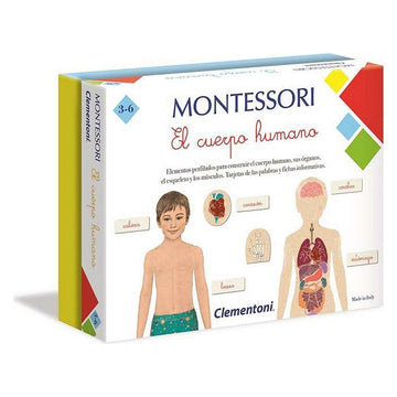 Didaktična igra Montessori El Cuerpo Humano Clementoni (ES) (8 x 25,5 x 20 cm)