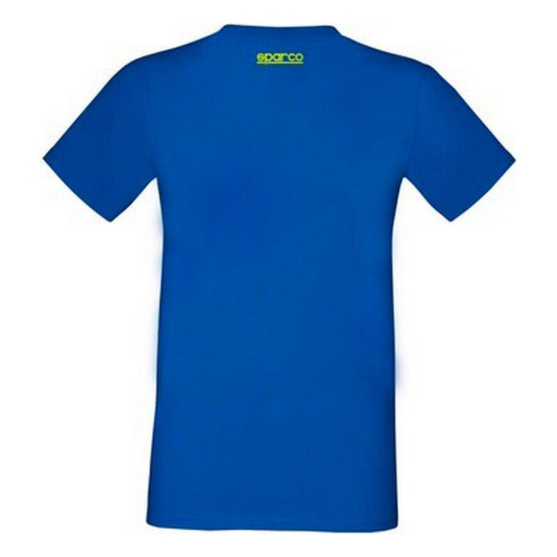 Moška Majica s Kratkimi Rokavi Sparco Tron Električno modra Modra