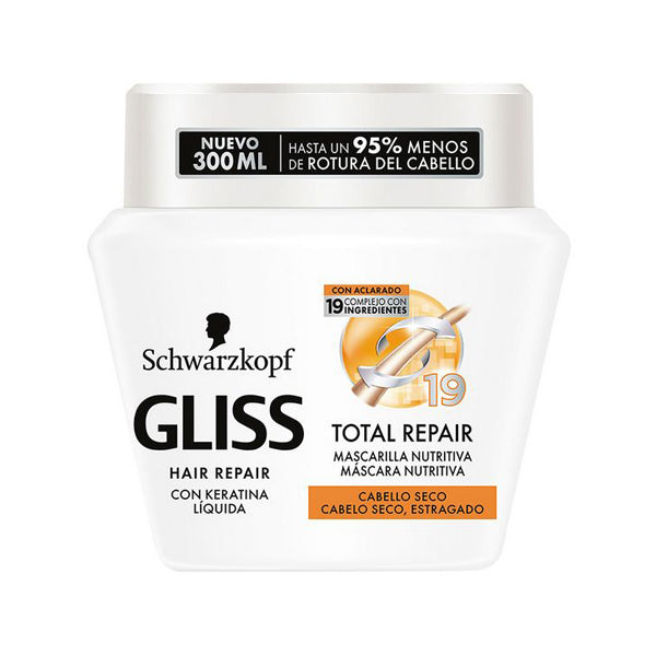 Krepitvena maska za lase Gliss Total Repair Schwarzkopf 2 uds (300 ml) (Refurbished A+)