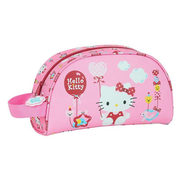 Toaletna torbica za šolo Hello Kitty Balloon Roza