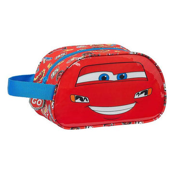 Toaletna torbica za šolo Cars Mc Queen Modra Rdeča