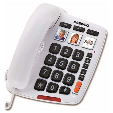 Fiksna Telefonija za Starejše Daewoo DTC-760 LED Bela