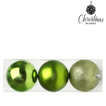 Vianočné gule 10 cm (3 uds) Plastika Zelena