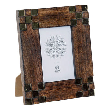 Okvir za fotografije DKD Home Decor Kristal Kolonialno Mangov les (10 x 15 cm)