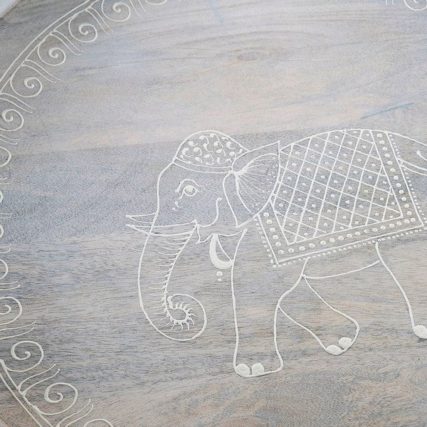 Pladenj DKD Home Decor Grey Elefant Mangov les