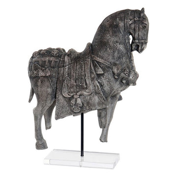 Okrasna Figura DKD Home Decor akrilen Resin Železo Staran videz Konj (33 x 14 x 50 cm)