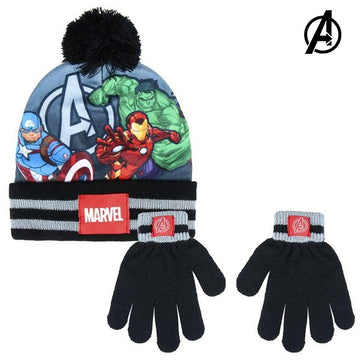 Kapa in rokavice The Avengers Otroška Siva (Ena velikost)