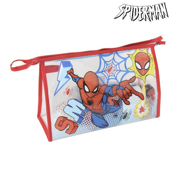 Toaletna torbica za šolo Spiderman (6 pcs) Rdeča Modra