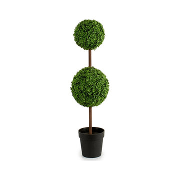 Dekorativna rastlina 2 Krogle Zelena Plastika (27 x 98 x 27 cm)