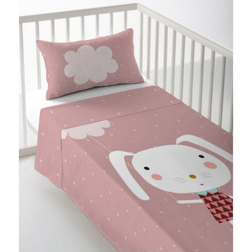 Komplet posteljnine za otroško posteljico Haciendo el Indio Rabbit and Cloud (Otroška posteljica 60)