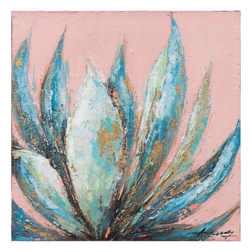 Oljna Slika Aloe (70 x 4 x 70 cm)