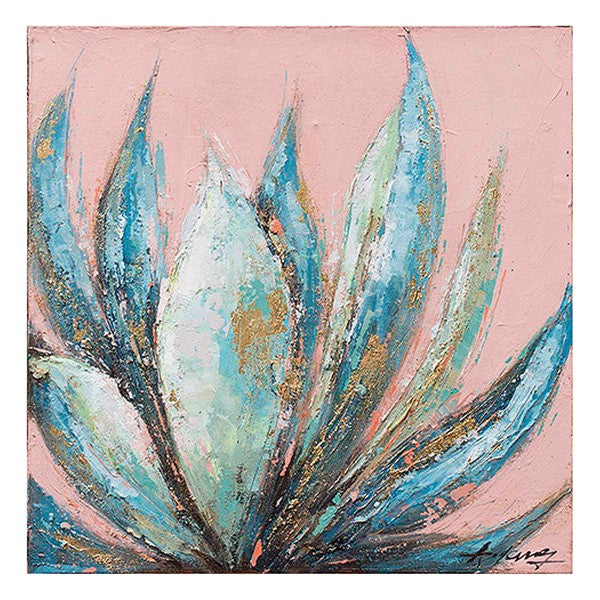 Oljna Slika Aloe (70 x 4 x 70 cm)