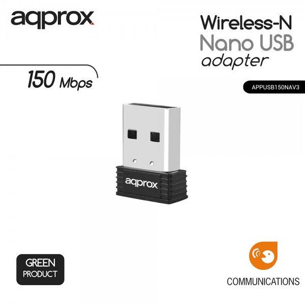 Brezžični Adapter approx! NADAIN0211 APPUSB150NAV3 Nano US USB N150