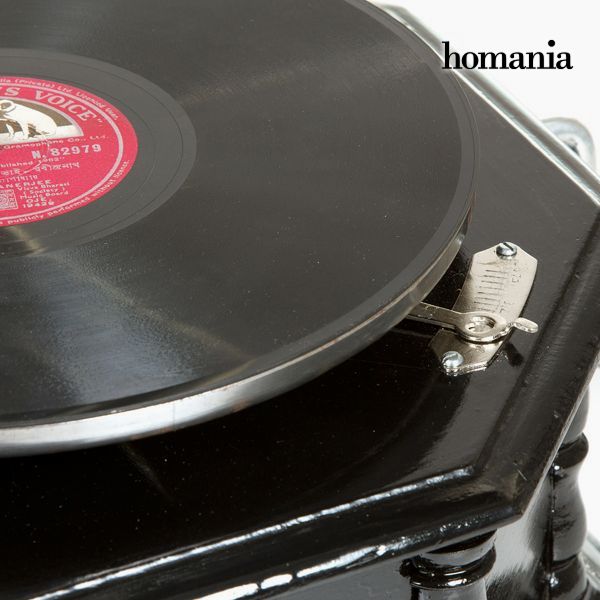 gramofon Osmerokoten Črna Srebro - Old Style Zbirka by Homania