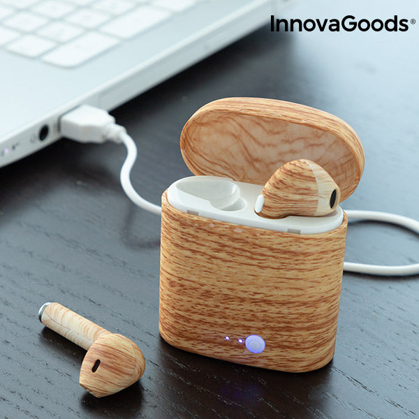 Brezžične slušalke Smartpods W Wood InnovaGoods