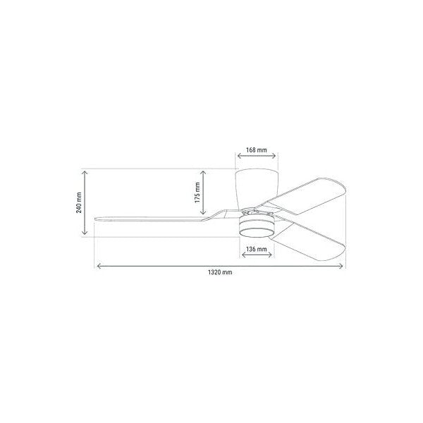 Stropni ventilator z lučko Techbrey Minimal Pro 15W 15 W A++ 1500 Lm (Prilagodljiv)