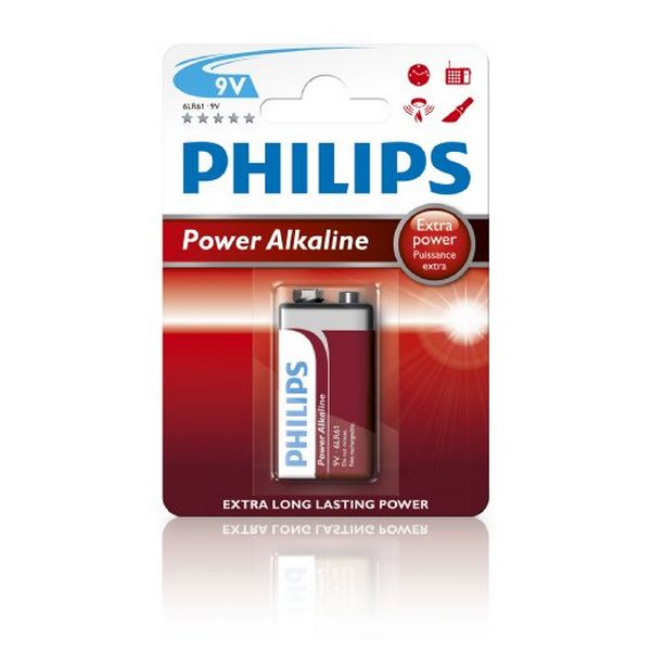 Alkalne Baterije Philips 6LR61 9V
