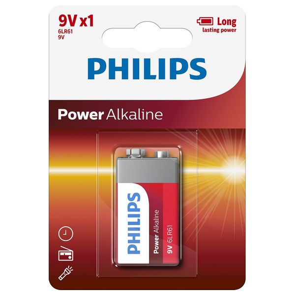 Alkalne Baterije Philips 6LR61 9V