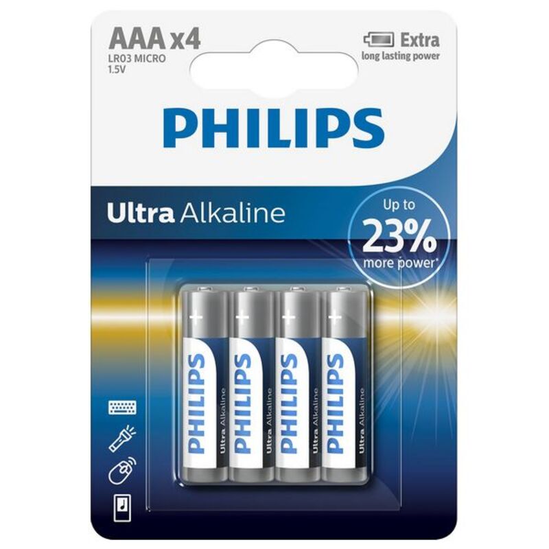 Alkalne Baterije Philips LR03 AAA LR03 (4 pcs)