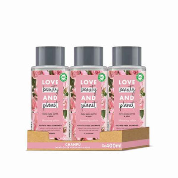 Šampon Love Beauty And Planet Muru Muru Butter & Rose (3 x 400 ml) (Prenovljeni izdelki A+)