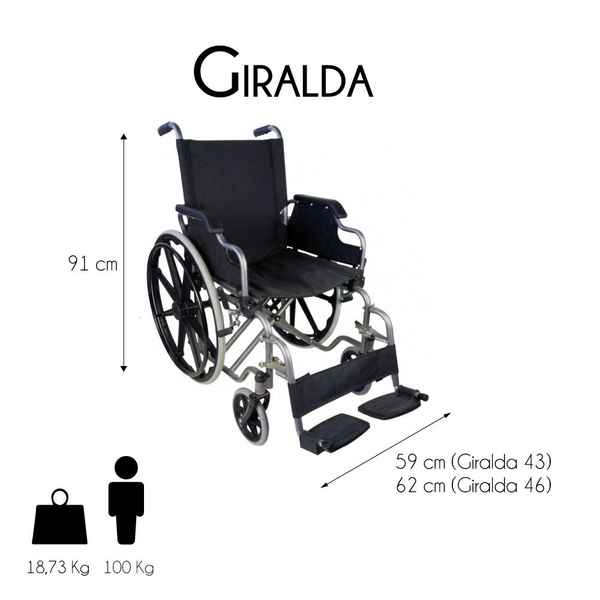 Ročni invalidski voziček Mobiclinic QA-00461/01 Kolesi (Refurbished A+)