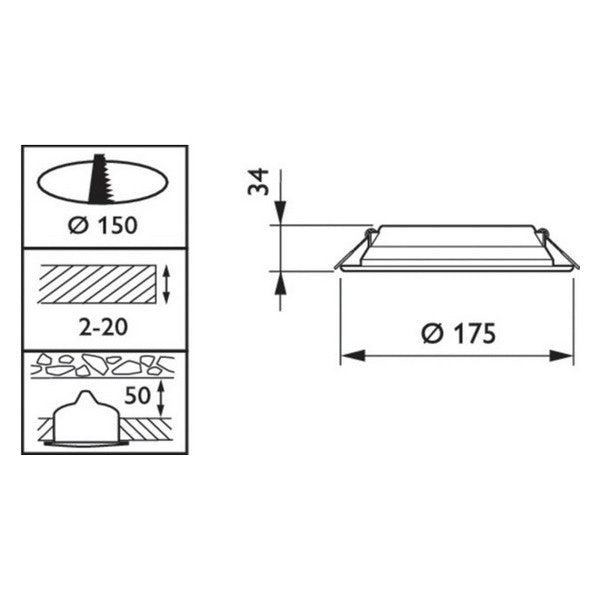 Downlight Philips Ledinaire DN065B A+ 11 W 1000 Lm