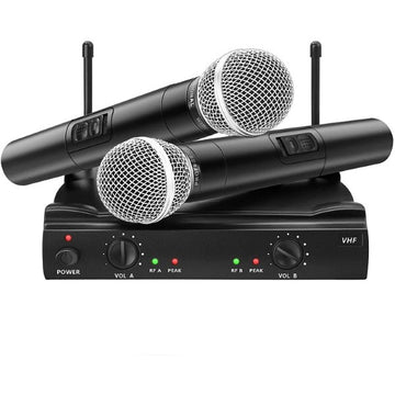 Dinamični mikrofon EIVOTOR UHF Črna (2 pcs) (Prenovljeni izdelki A+)