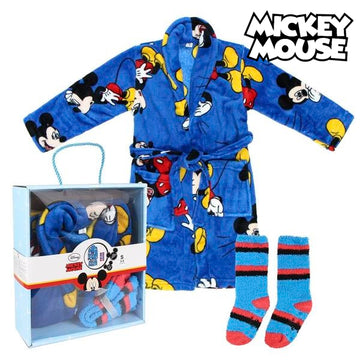Otroški kopalni plašč in nogavice Mickey Mouse Modra